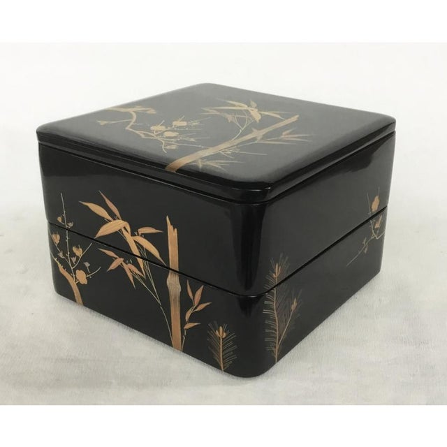 重箱 おせち 3段重 木製漆塗 黒 6.5寸 やすくっ 内朱 19.5cm